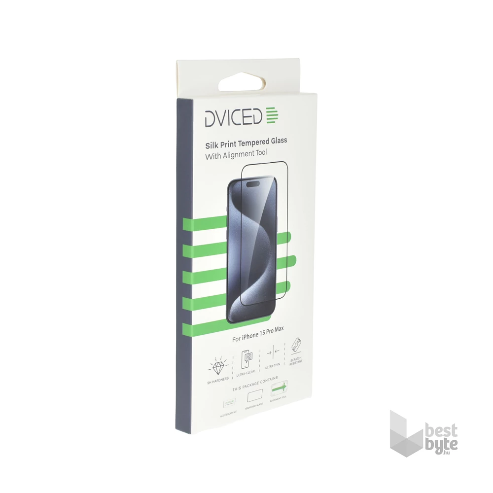 Dviced DV520004 iPhone 15 Pro Max 9H üveg kijelzővédő fólia