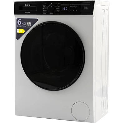 ECG EWS 601001 BlackLine fehér, elöltöltős, keskeny, max.1000ford., 6 kg, mosógép
