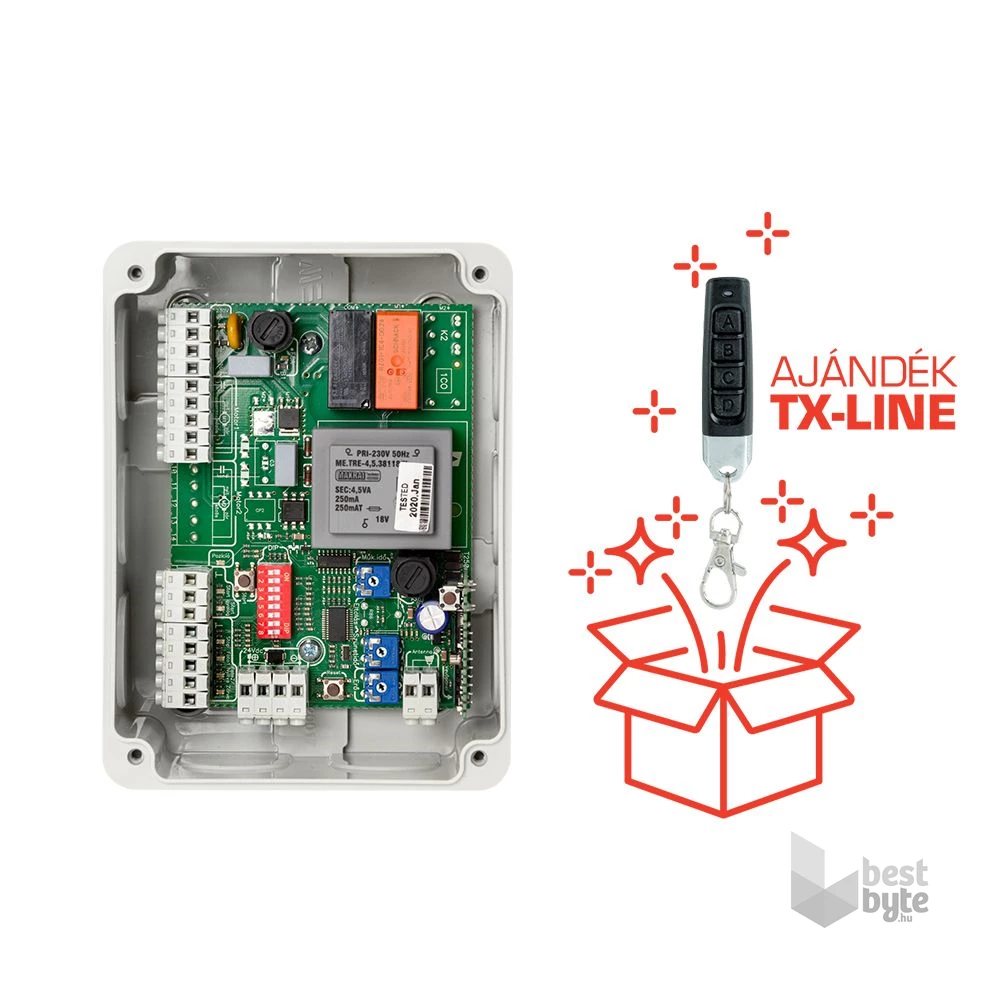 ECO-1 433Mhz univerzális vevővel/350W/egymotoros vezérlés + TX-LINE távadó