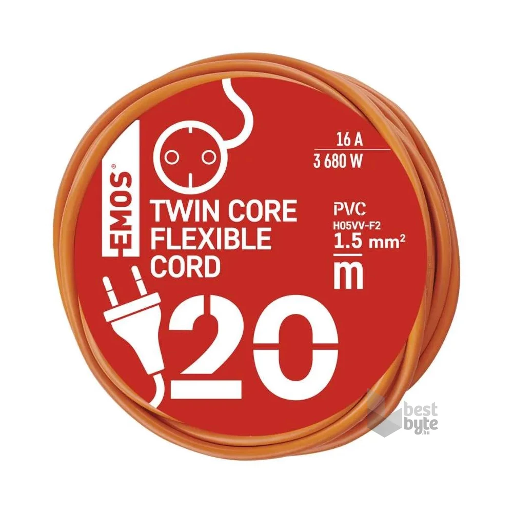 EMOS P01320R 20m 1,5 mm2 230V narancssárga hosszabbító