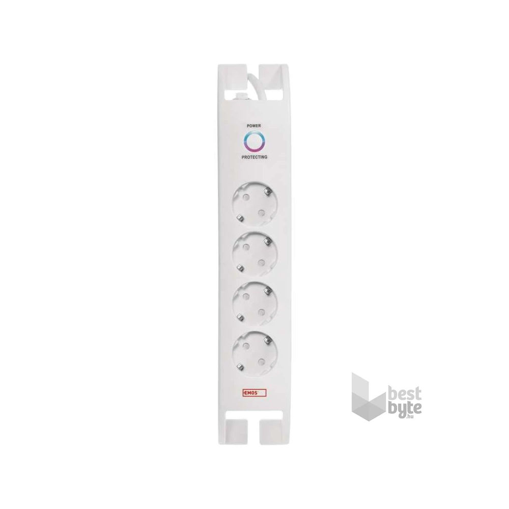 EMOS P54212 2m 900J SCHUKO 4 csatlakozós túlfeszültség védett elosztó