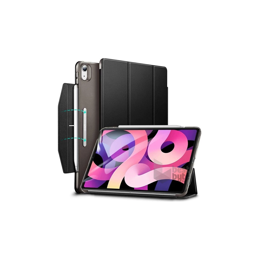 ESR GP-113685 iPad Pro 11 (2018) / IPAD Air 11 (2024) / IPAD Air 2022 fekete bőr hatású oldalra nyíló tok