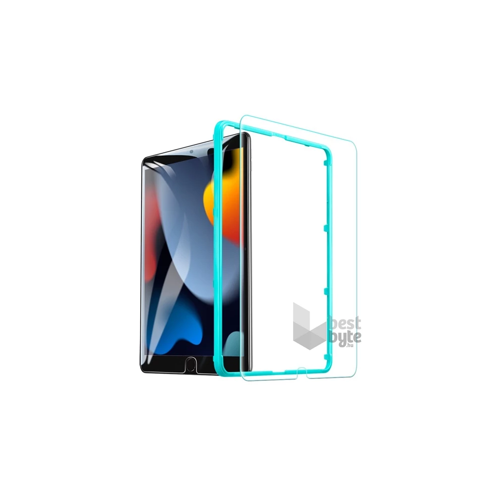 ESR GP-142407 iPad 10.2 (2021) / iPad 10.2 (2020) / iPad 10.2 (2019) 2.5D 9H fekete üveg kijelzővédő + segédkeret