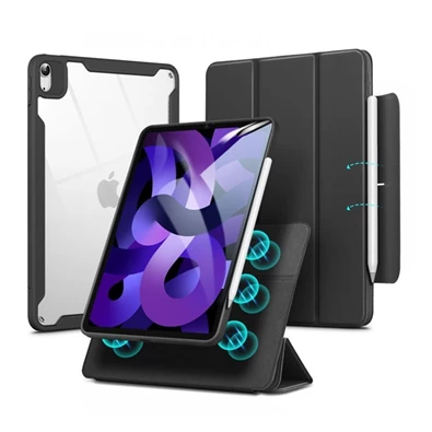 ESR GP-142419 iPad Air 11 (2024) / iPad Air 2022 / iPad Air 2020 (Air 4) fekete szilikon oldalra nyíló tok