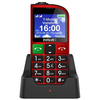 EVOLVEO Easy Phone 800 FMR 2,3" Dual SIM piros mobiltelefon