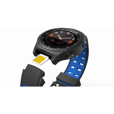 EVOLVEO SportWatch M1S GPS-es fekete/kék okos sportóra