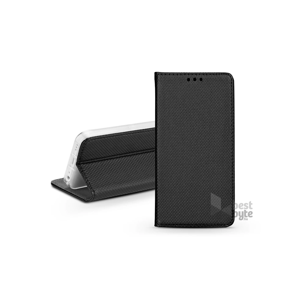 EAZYCASE PT-4912 S-BOOK Huawei P 20 fekete oldalra nyíló bőr flip tok