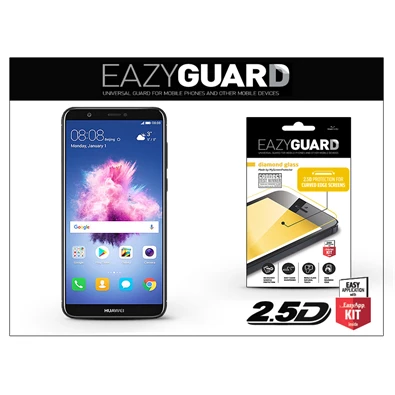 EazyGuard LA-1271 Huawei P Smart fekete 2.5D üveg kijelzővédő fólia