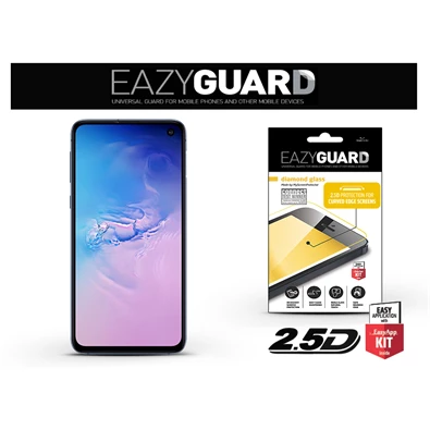 EazyGuard LA-1454 Samsung S10e fekete 2.5D üveg kijelzővédő fólia