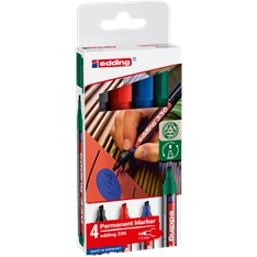 Edding 330 4db-os 1-5mm vegyes színű permanent marker készlet