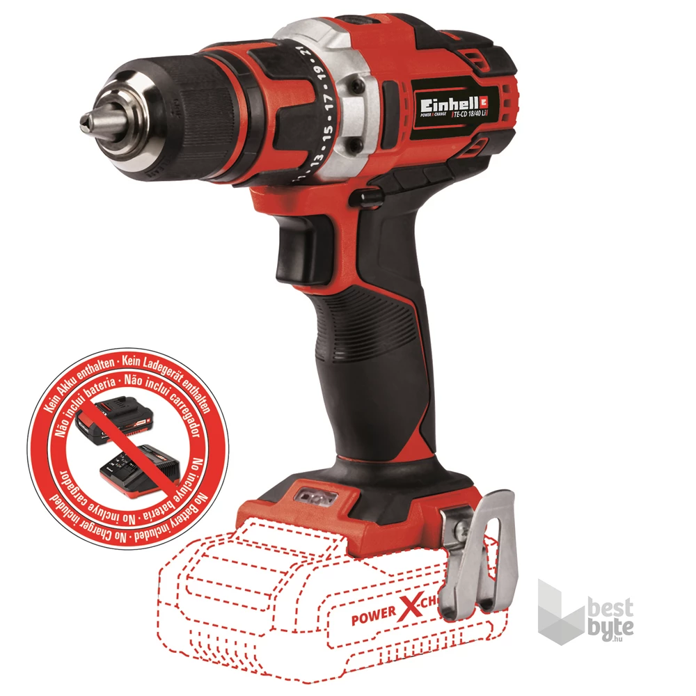 Einhell 4513925 PXC TE-CD 18/40 Li-Solo akku és töltő nélkül akkumulátoros fúró-csavarozó