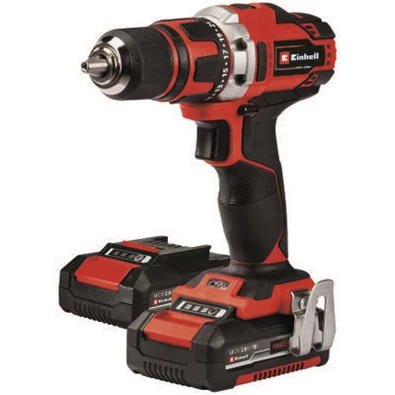 Einhell 4513934 PXC TE-CD 18/40 Li (2x2,0 Ah) akkumulátoros fúrócsavarozó + 69 részes tartozék készlet