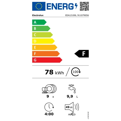 Electrolux EEA12100L beépíthető mosogatógép