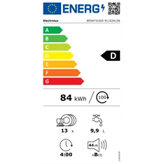 Electrolux EES47310IX beépíthető 13 terítékes mosogatógép