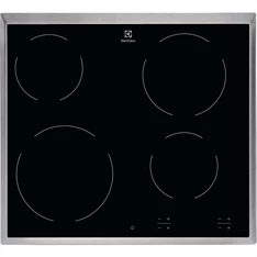 Electrolux EHF6240XXK fekete, beépíthető, elektromos üvegkerámia, főzőzóna: 4, beépíthető méret: 56cm, főzőlap (Újszerű)