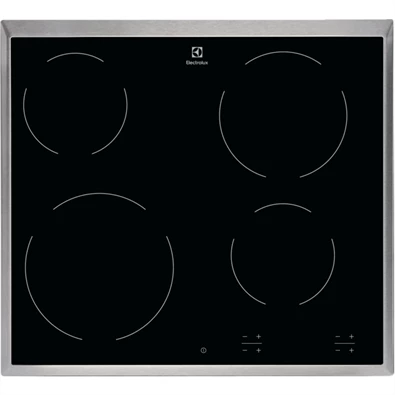 Electrolux EHF6240XXK fekete, beépíthető, elektromos üvegkerámia, főzőzóna: 4, beépíthető méret: 56cm, főzőlap (Újszerű)