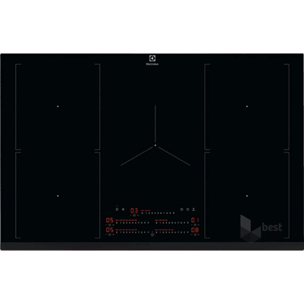 Electrolux EIV84550 fekete, beépíthető, indukciós, főzőzóna: 5, beépíthető méret: 75cm, főzőlap