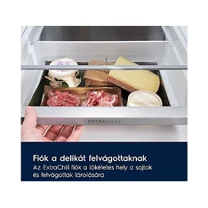 Electrolux ENT6MD18S3 fehér, alulfagyasztós, beépíthető, Hűtő:186L, Fagyasztó:62L, hűtőszekrény
