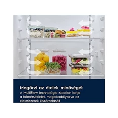 Electrolux ENT6MD18S3 fehér, alulfagyasztós, beépíthető, Hűtő:186L, Fagyasztó:62L, hűtőszekrény