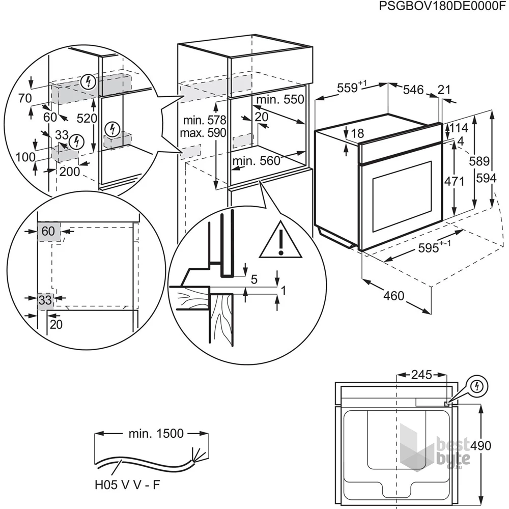 Electrolux EOC9P31WX SteamCrisp inox, beépíthető, sütőtér: 71L, grill, légkeverés, gőzsütő