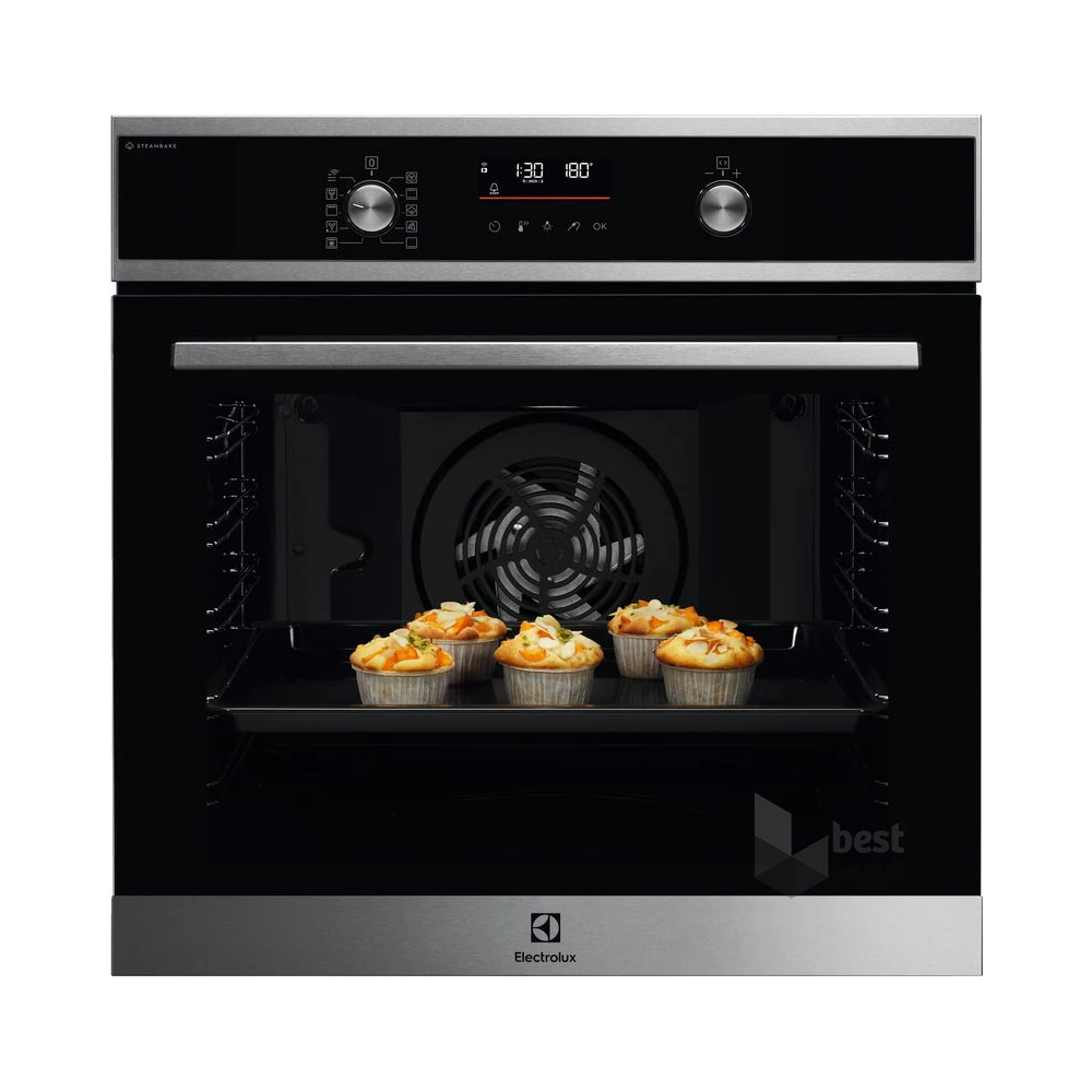 Electrolux EOD6P77WX SteamBake fekete-inox, beépíthető, sütőtér:72L, grill, légkeverés, priolitikus, sütő