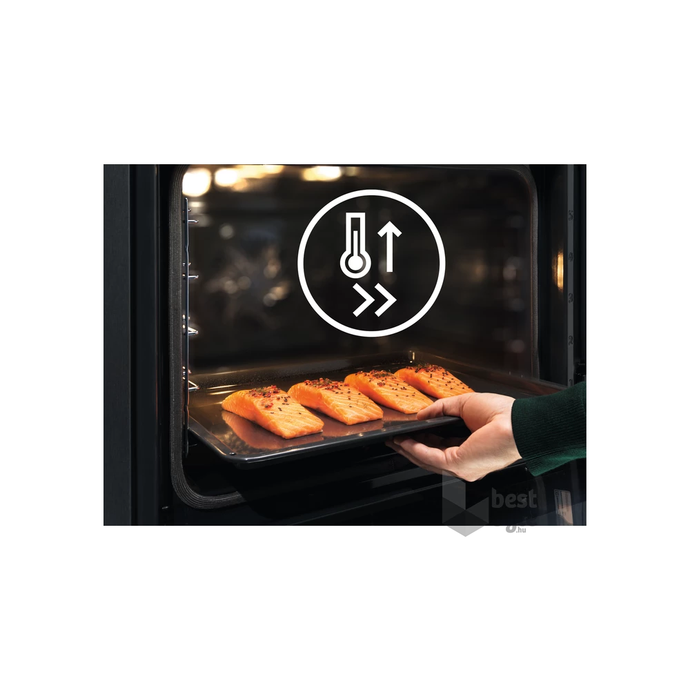 Electrolux EOE7P31X fekete, beépíthető, sütőtér: 72L, grill, légkeverés, pirolitikus, sütő