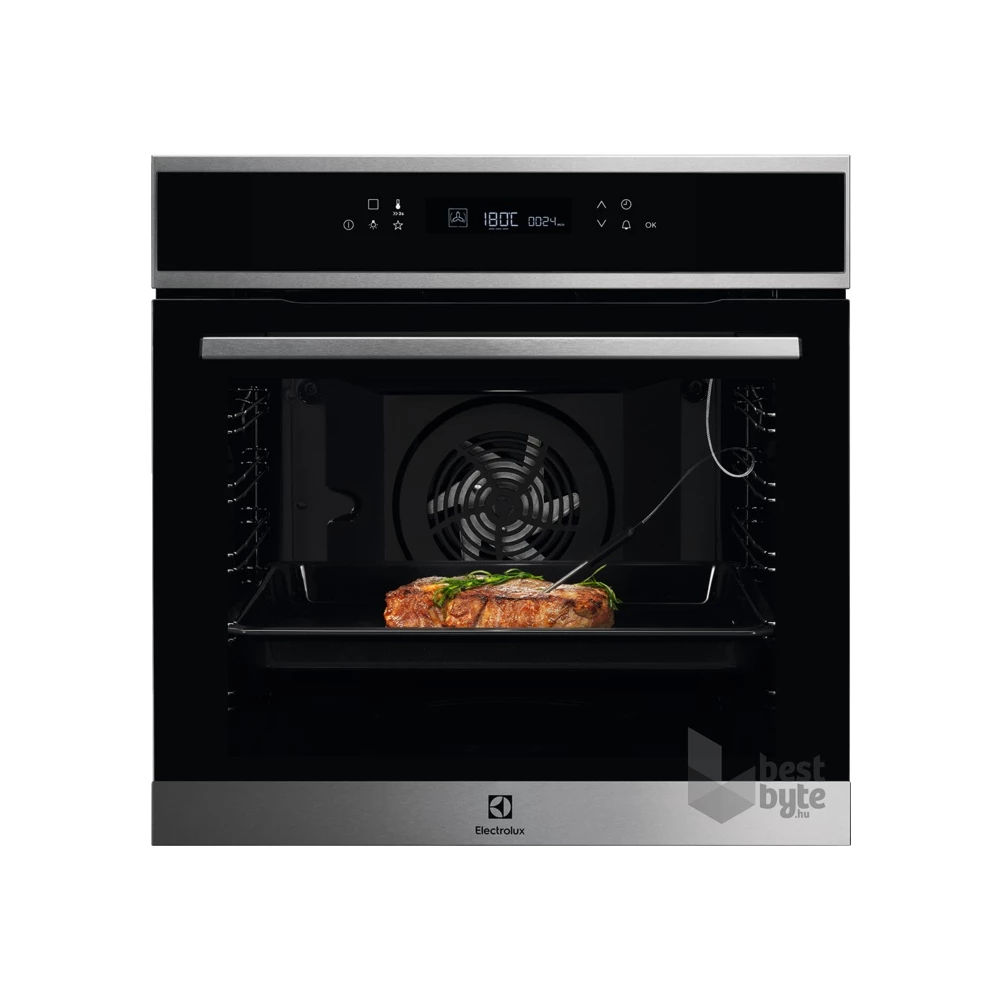 Electrolux EOE7P31X fekete, beépíthető, sütőtér: 72L, grill, légkeverés, pirolitikus, sütő