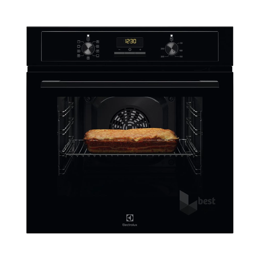 Electrolux EOF3H50BK fekete, beépíthető, sütőtér:65L, grill, légkeverés, aquaclean, sütő