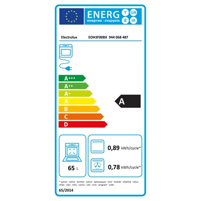 Electrolux EOH3F00BX inox, beépíthető, sütőtér: 65L, grill, légkeverés, sütő