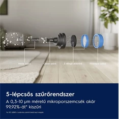 Electrolux EP61H21WET Hygienic 600 vezeték nélküli álló porszívó