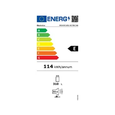 Electrolux ERD6DE18S1 fehér, egyajtós, beépíthető, Hűtő:310L, hűtőszekrény