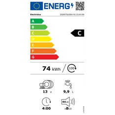 Electrolux ESS47420SX 13 terítékes inox mosogatógép