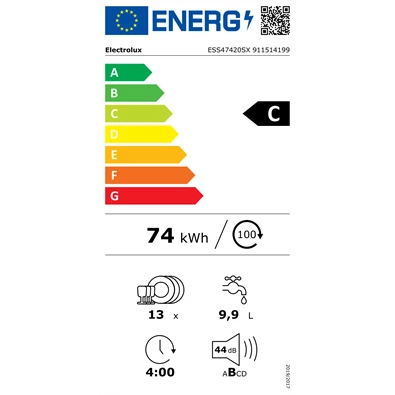Electrolux ESS47420SX 13 terítékes inox mosogatógép
