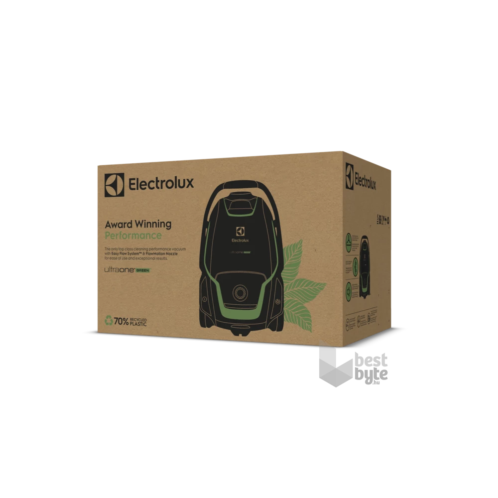 Electrolux EUOC9GREEN UltraOne csendes fekete porzsákos porszívó