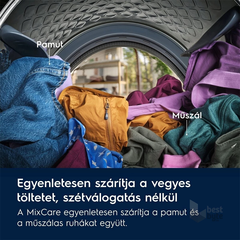 Electrolux EW6D295GE GentleCare fehér, 9 kg, hőszivattyús, szárítógép