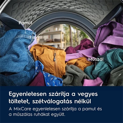 Electrolux EW6D295GE GentleCare fehér, 9 kg, hőszivattyús, szárítógép