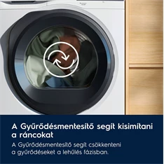 Electrolux EW6D295GE GentleCare fehér, 9 kg, hőszivattyús, szárítógép