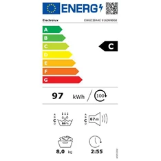 Electrolux EW6D384AE GentleCare fehér, 8kg, hőszivattyűs szárítógép