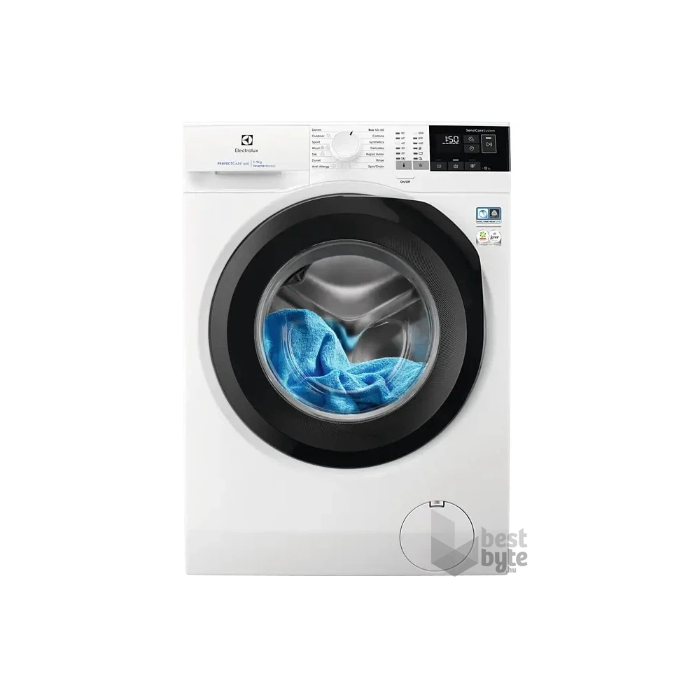 Electrolux EW6F429B fehér, elöltöltős, max.1200ford., 9 kg, mosógép