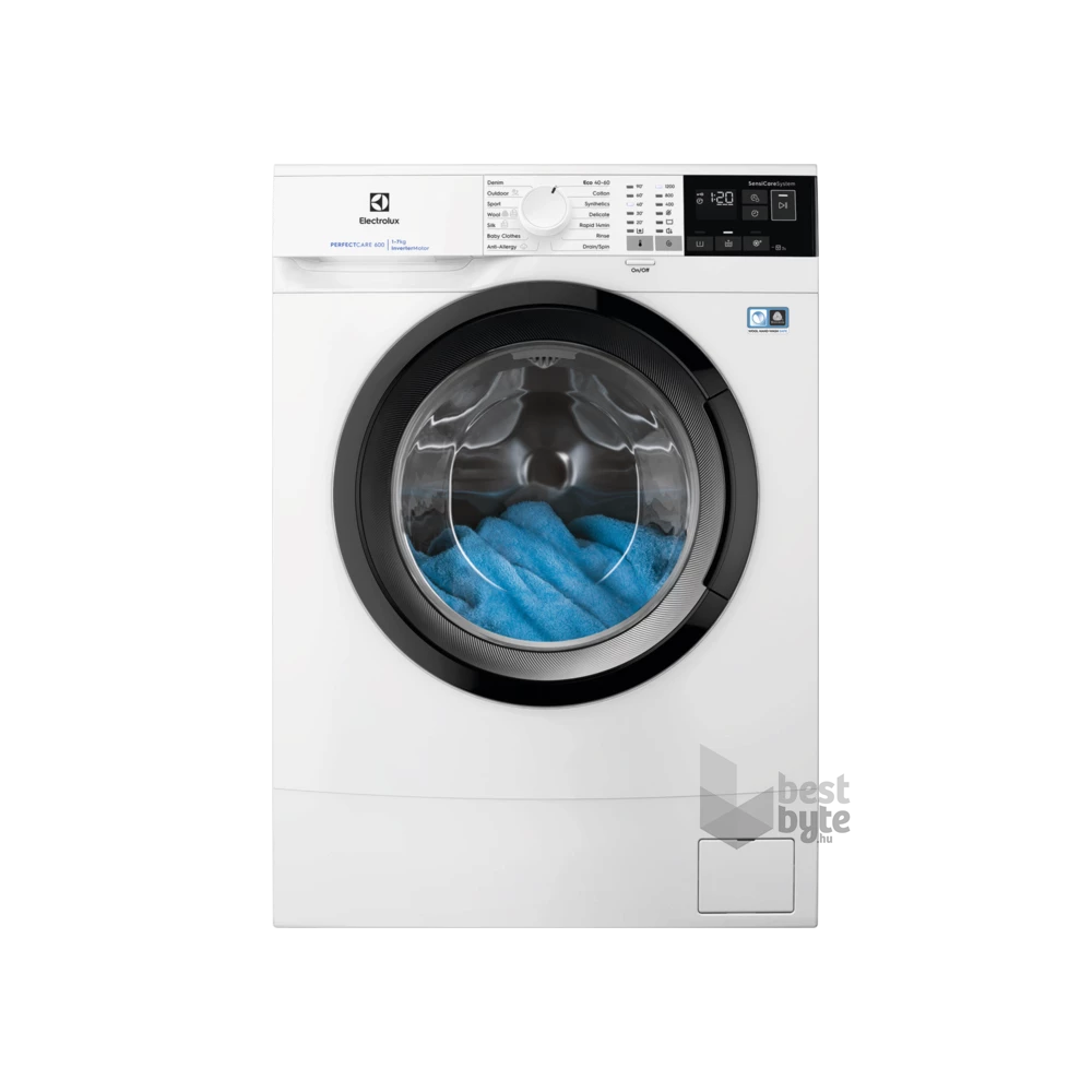 Electrolux EW6SM427BE PerfectCare fehér, elöltöltős, keskeny, max.1200ford., 7 kg, mosógép