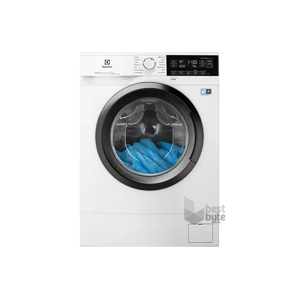 Electrolux EW6SN327SI fehér, elöltöltős, keskeny, max.1200ford., 7 kg, mosógép