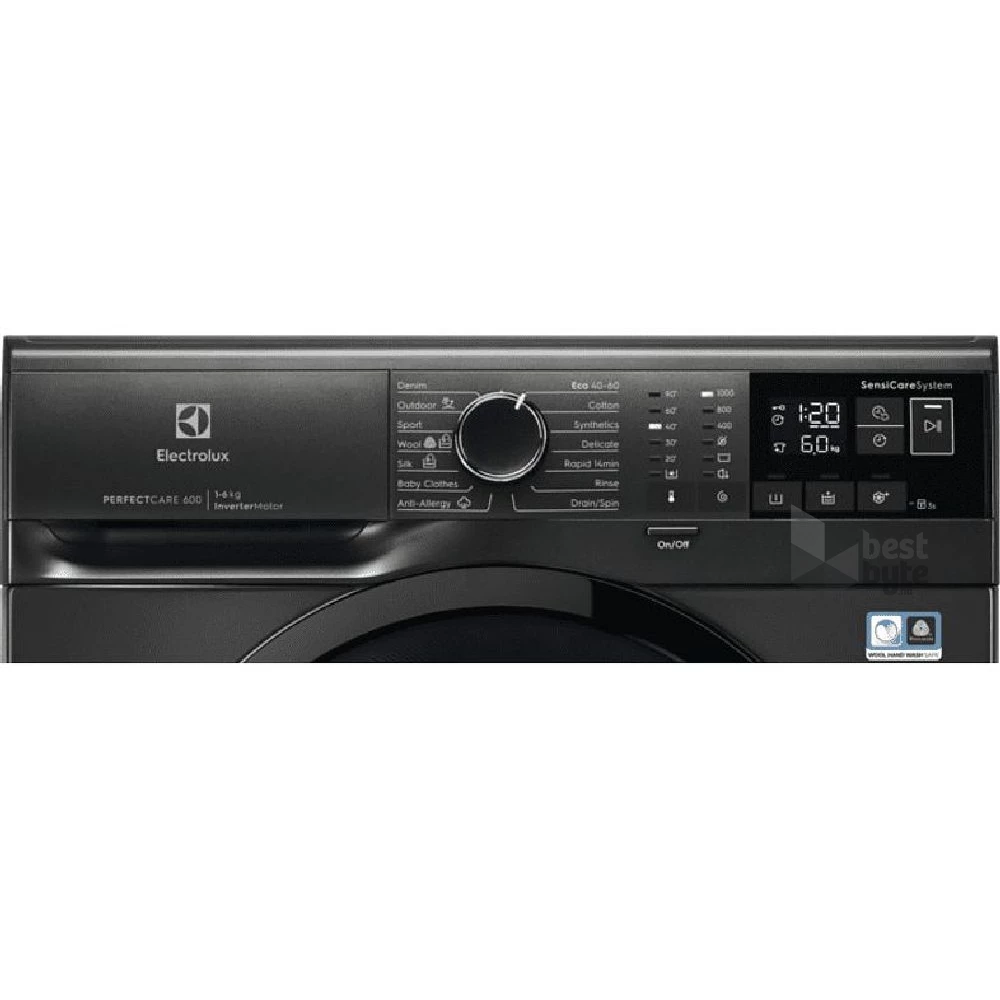 Electrolux EW6SN406BXI sötétszürke, elöltöltős, max.951ford., 6 kg, mosógép