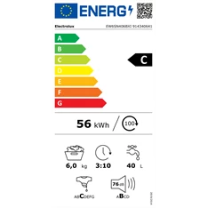 Electrolux EW6SN406BXI 6 kg sötét szürke elöltöltős mosógép
