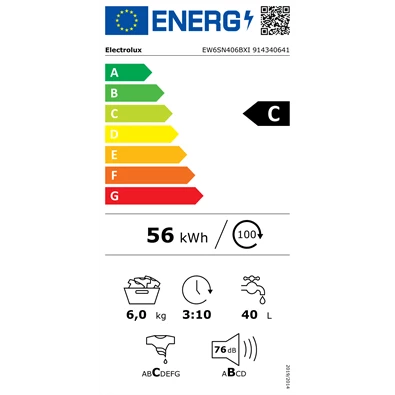 Electrolux EW6SN406BXI 6 kg sötét szürke elöltöltős mosógép