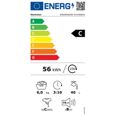 Electrolux EW6SN406WI keskeny elöltöltős mosógép