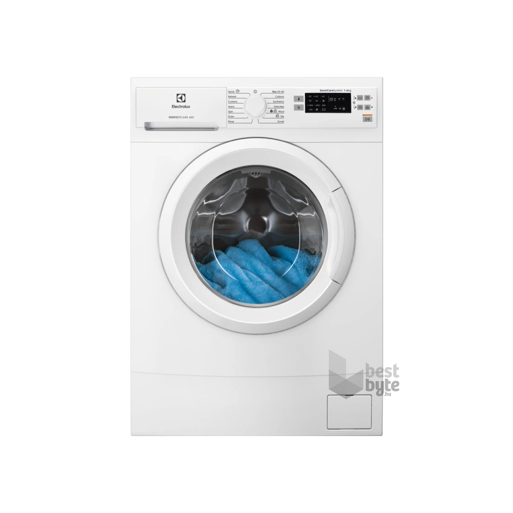 Electrolux EW6SN526W fehér, elöltöltős, keskeny, max.1200ford., 6 kg, mosógép