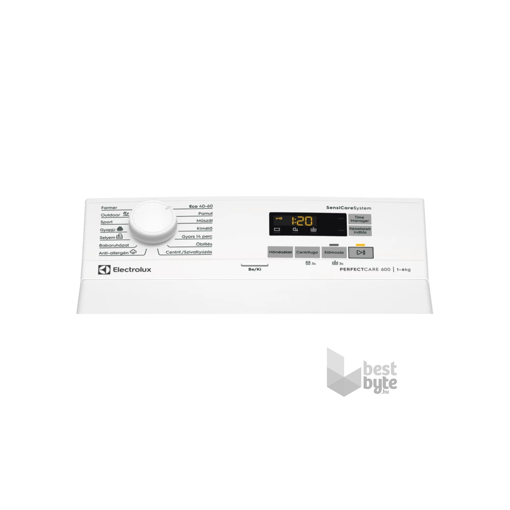 Electrolux EW6T5261H fehér, felültöltős, max.1200ford., 6 kg, mosógép