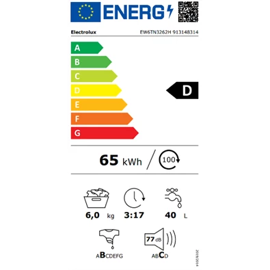 Electrolux EW6TN3262H felültöltős mosógép