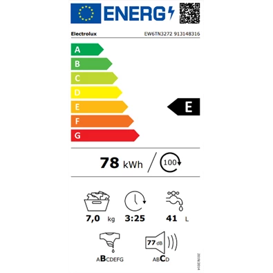 Electrolux EW6TN3272 felültöltős mosógép