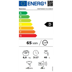 Electrolux EW6TN4062H fehér, felültöltős, max.1000ford., 6 kg, mosógép (Újszerű)